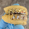 Real 10K Gold All Open Face Hollow Custom Grillz