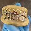 Real 10K Gold All Open Face Hollow Custom Grillz
