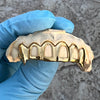 Real 10K Gold Four-Open Vampire Fang Custom Grillz