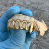 Real 10K Gold Four-Open Vampire Fang Custom Grillz