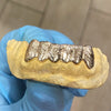 Real 10k Gold Full Diamond-Dust Custom Teeth Grillz