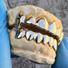 Real 10K Gold Vampire Teeth Fangs Custom Grillz