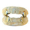 Real 10k Gold Vampire Teeth Vampire Canine Fangs Custom Grillz