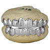 Real 10K White Gold Diamond Dust w/Border Custom Grillz