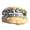 Real 10K White Gold Diamond Dust w/Border Custom Grillz