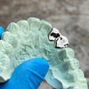 Real 10K White Gold Double Side Canine Open Face Caps Custom Grillz