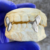 Real 10k White Gold Vampire Teeth Fangs Custom Grillz