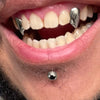 Real 10k White Gold Vampire Teeth Fangs Custom Grillz