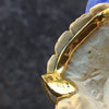 Real 14K Gold Diamond Cut Diamond Dust Custom Vampire Fangs Grillz Set
