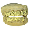 Real 14K Gold Dust Diamond-Cut Vampire Teeth Fang Custom Grillz