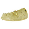 Real 14K Gold Open Face Canine Custom Caps Grillz w/Back Bar