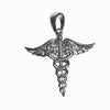 Real 925 Silver Caduceus RN Nurse Medical Doctor Symbol Pendant