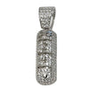 Real 925 Silver GG 249 Z Bar Pill Zannies Xannies Zanbar Pendant CZ