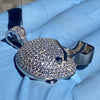 Real 925 Sterling Football Helmet Micro Pave Iced CZ Hip Hop Pendant