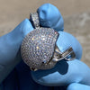 Real 925 Sterling Football Helmet Micro Pave Iced CZ Hip Hop Pendant