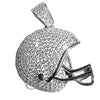 Real 925 Sterling Football Helmet Micro Pave Iced CZ Hip Hop Pendant