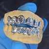 Real 925 Sterling Silver Custom Grillz Diamond Dust Starburst Cuts Teeth Grill