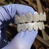Real 925 Sterling Silver CZ Micro Pave Iced Pre-Made Grillz Set