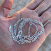 Real 925 Sterling Silver Figaro Link Chain Necklace Italy 3MM Thick 24" inch