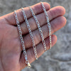 Real 925 Sterling Silver Figaro Link Chain Necklace Italy 3MM Thick 24" inch