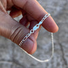 Real 925 Sterling Silver Figaro Link Chain Necklace Italy 3MM Thick 24" inch