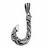 Real 925 Sterling Silver Hawaiian Fish Hook Tribal Makau Pendant