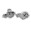 Real 925 Sterling Silver Iced CZ Nugget Earrings 16MM