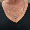 Real 925 Sterling Silver Paperclip Chain Necklace (Choose Size)