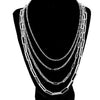 Real 925 Sterling Silver Paperclip Chain Necklace (Choose Size)