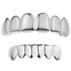 Real 925 Sterling Silver Plain Teeth Grillz Set