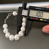 Real Cultured Pearl Bracelet 10mm Pearls 925 Sterling Silver Clasp Made in Italy