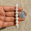 Real Cultured Pearl Bracelet 10mm Pearls 925 Sterling Silver Clasp Made in Italy