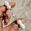 Real Cultured Pearl Bracelet 10mm Pearls 925 Sterling Silver Clasp Made in Italy