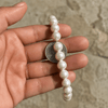 Real Cultured Pearl Bracelet 10mm Pearls 925 Sterling Silver Clasp Made in Italy