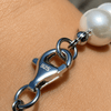 Real Cultured Pearl Bracelet 10mm Pearls 925 Sterling Silver Clasp Made in Italy
