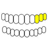 Real Solid 10K Gold Custom Grillz Three Side Teeth Grills