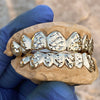 Real Solid 10K Gold Diamond-Cut Diamond Dust Custom Grillz