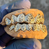 Real Solid 10K Gold Diamond-Cut Diamond Dust Custom Grillz