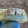 Real Solid 10K Gold Diamond-Cut Diamond Dust Custom Grillz