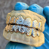 Real Solid 10K Gold Diamond-Cut Diamond Dust Custom Grillz