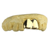 Real Solid 10K Gold Double Front Teeth Custom Grillz