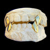 Real Solid 10K Gold Four Vampire Fangs w/Back Bars Custom Grillz