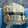 Real Solid 10K Gold Four Vampire Fangs w/Back Bars Custom Grillz