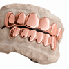 Real Solid 10K Rose Gold Teeth Plain Custom Grillz