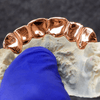 Real Solid 10K Rose Gold Teeth Plain Custom Grillz