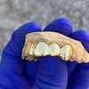 Real Solid 14k Gold Full Diamond-Dust Custom Grillz