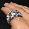 Real Solid 925 Sterling Silver Iced Flooded Out CZ Cuban Ring
