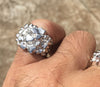 Real Solid 925 Sterling Silver Nugget Design Ring