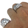 Real Solid 925 Sterling Silver Nugget Design Ring