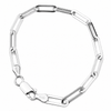 Real Solid 925 Sterling Silver Paperclip Paper Clip Bracelet 6.5"-7.5" 4MM
